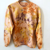 Crewneck Sweatshirt - Orange Crush Tie-Dye Crewneck - MD - 4 DOTS